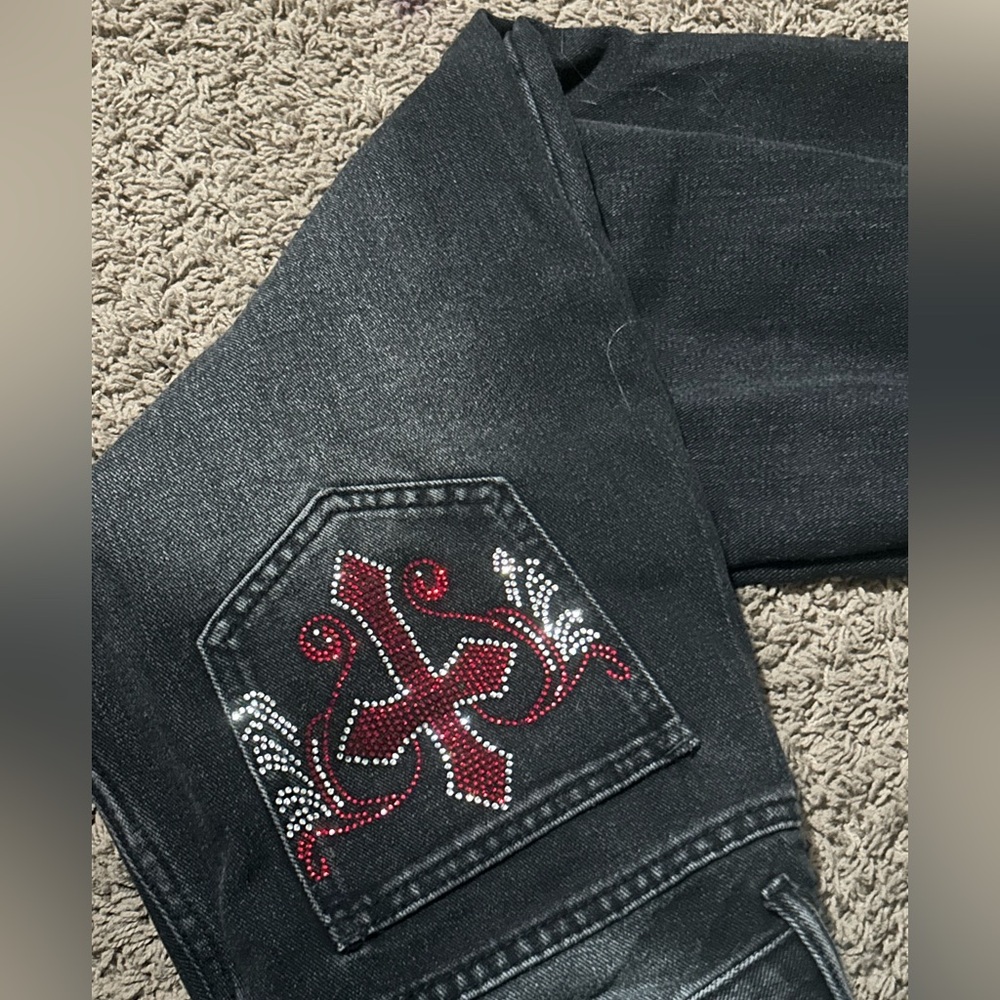 SHEIN Black Jacket with Red Accents